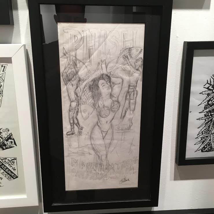 Phish OG Bill Graham 2014 Women In Bikini Concept Sketch