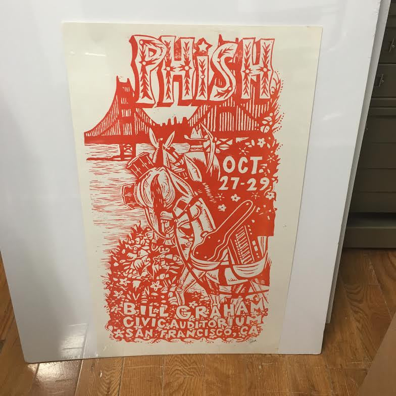 Phish Bill Graham 2014 Rare 1-color Orange Registration Proof