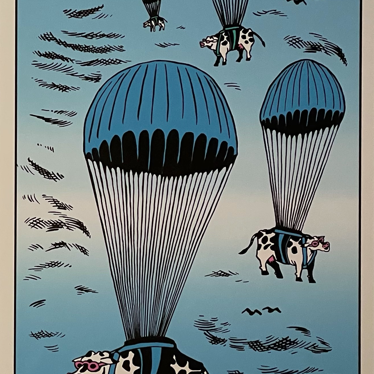 Jim Pollock "Skydiving Cows" Daylight Edition