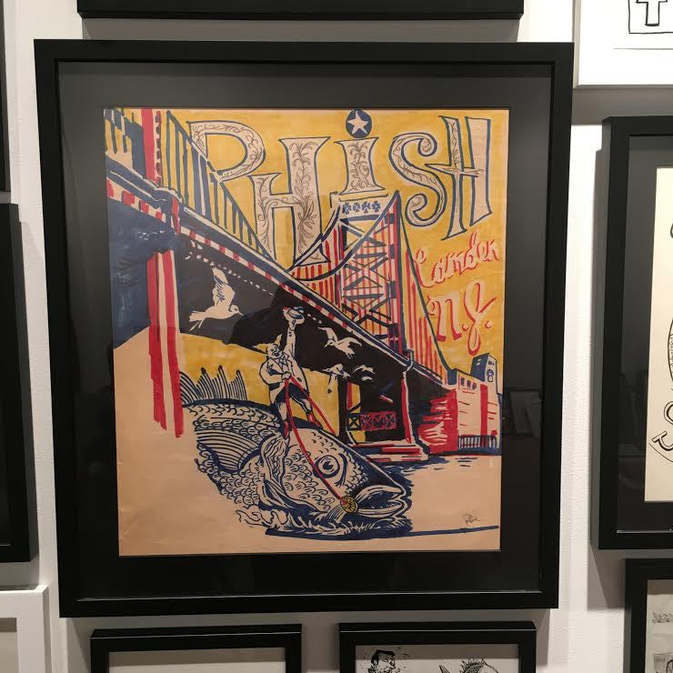Phish Camden '03 OG Concept Sketch with archival frame