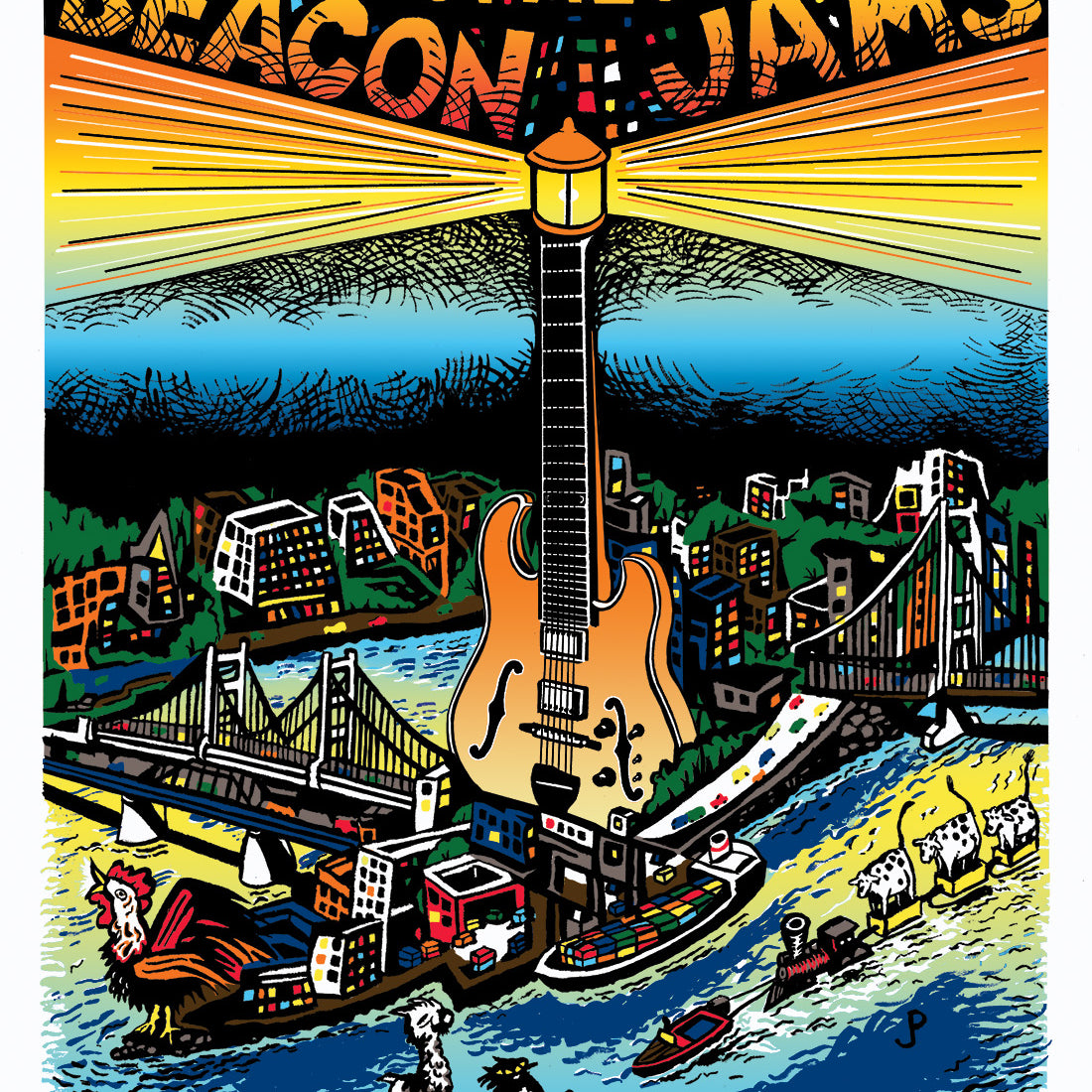 Jim Pollock "The Beacon Jams" Divided Sky Fund Variant