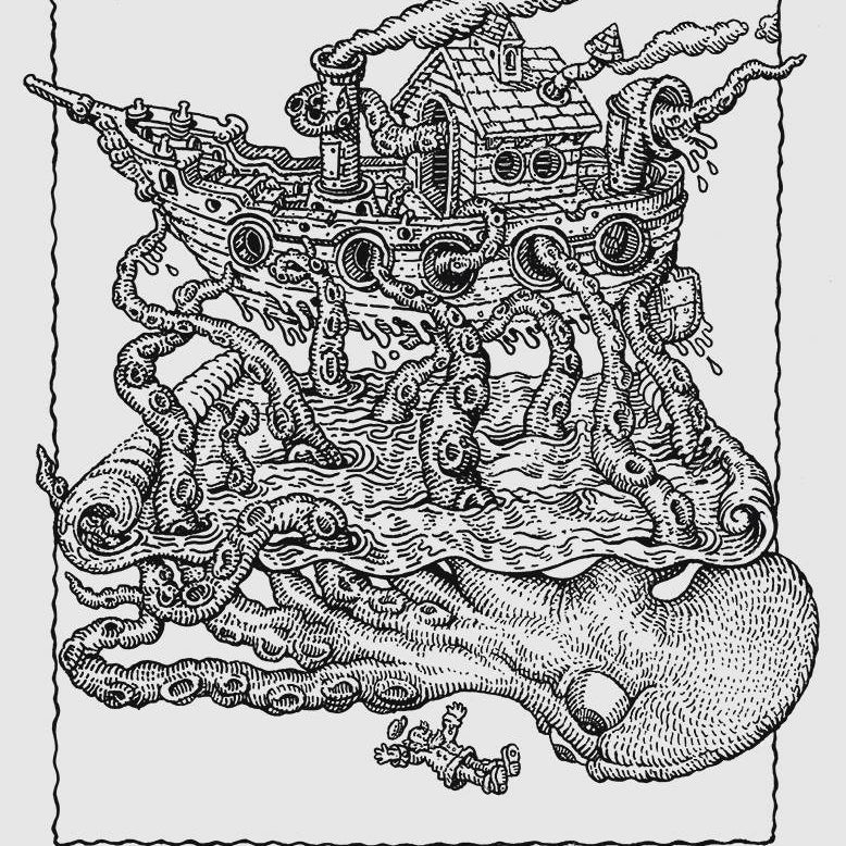 David Welker "The Captain's Demise" Letterpress