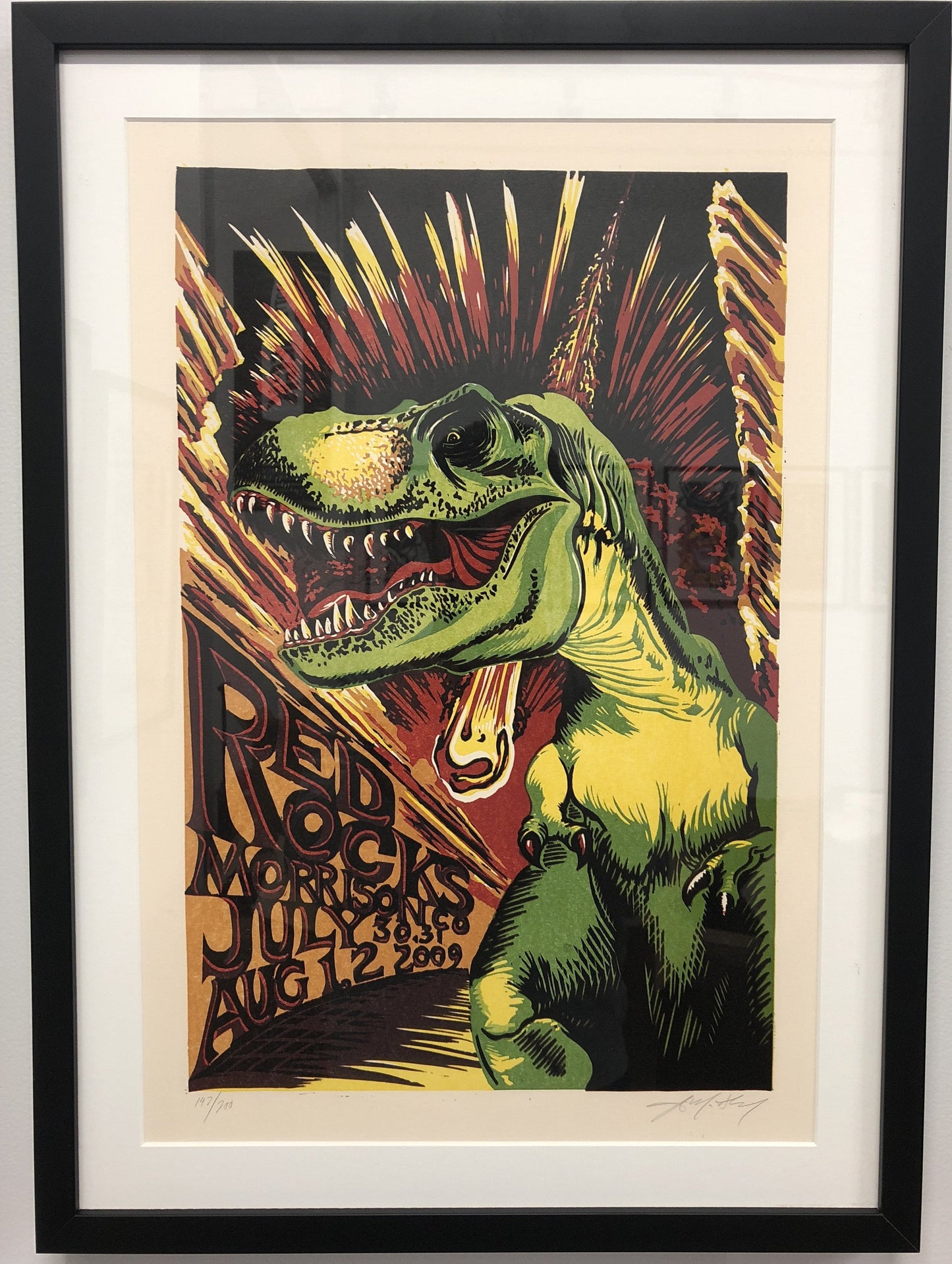 AJ Masthay "Red Rocks T-Rex" - Framed