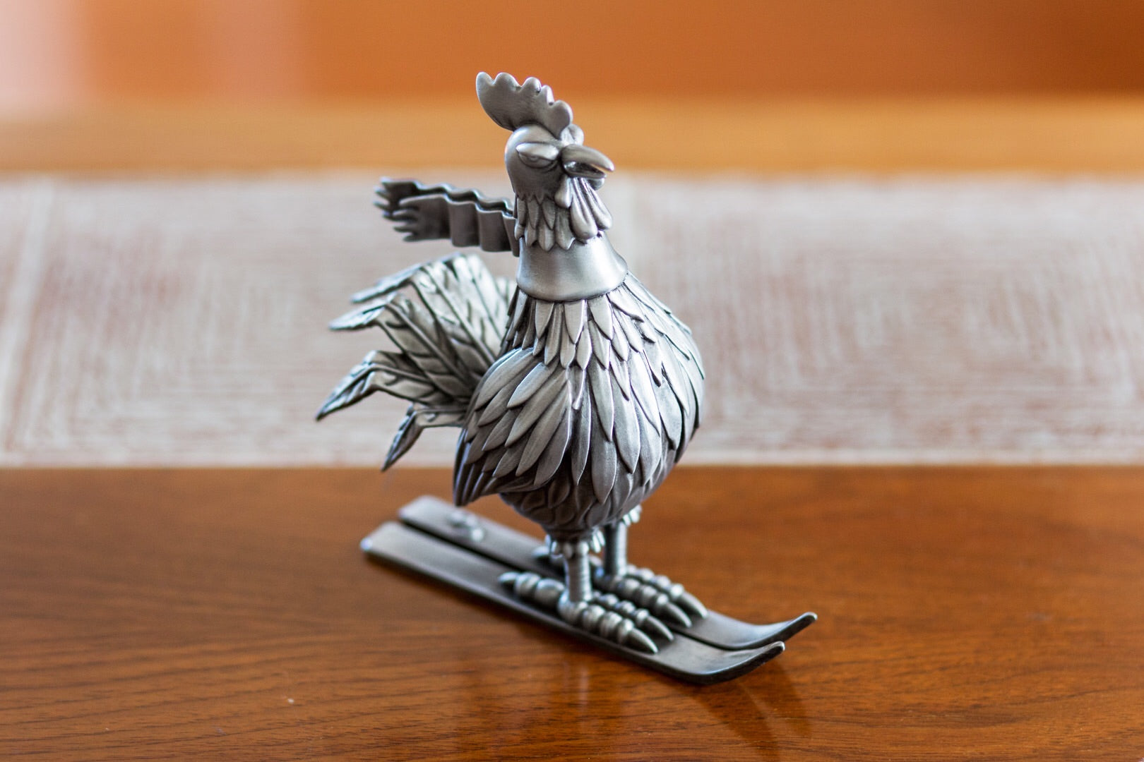 Jim Pollock "Year of the Rooster" Pewter Statue