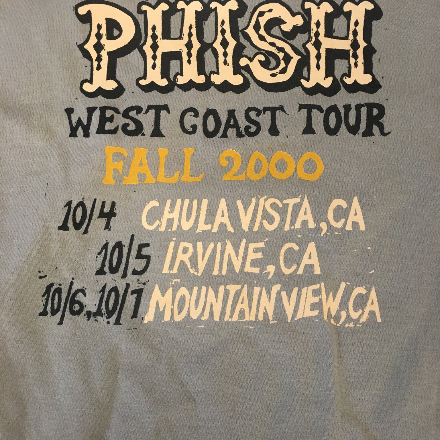 T-Shirt: Light Brown Shoreline Cowbody / Phish Fall '00 tour
