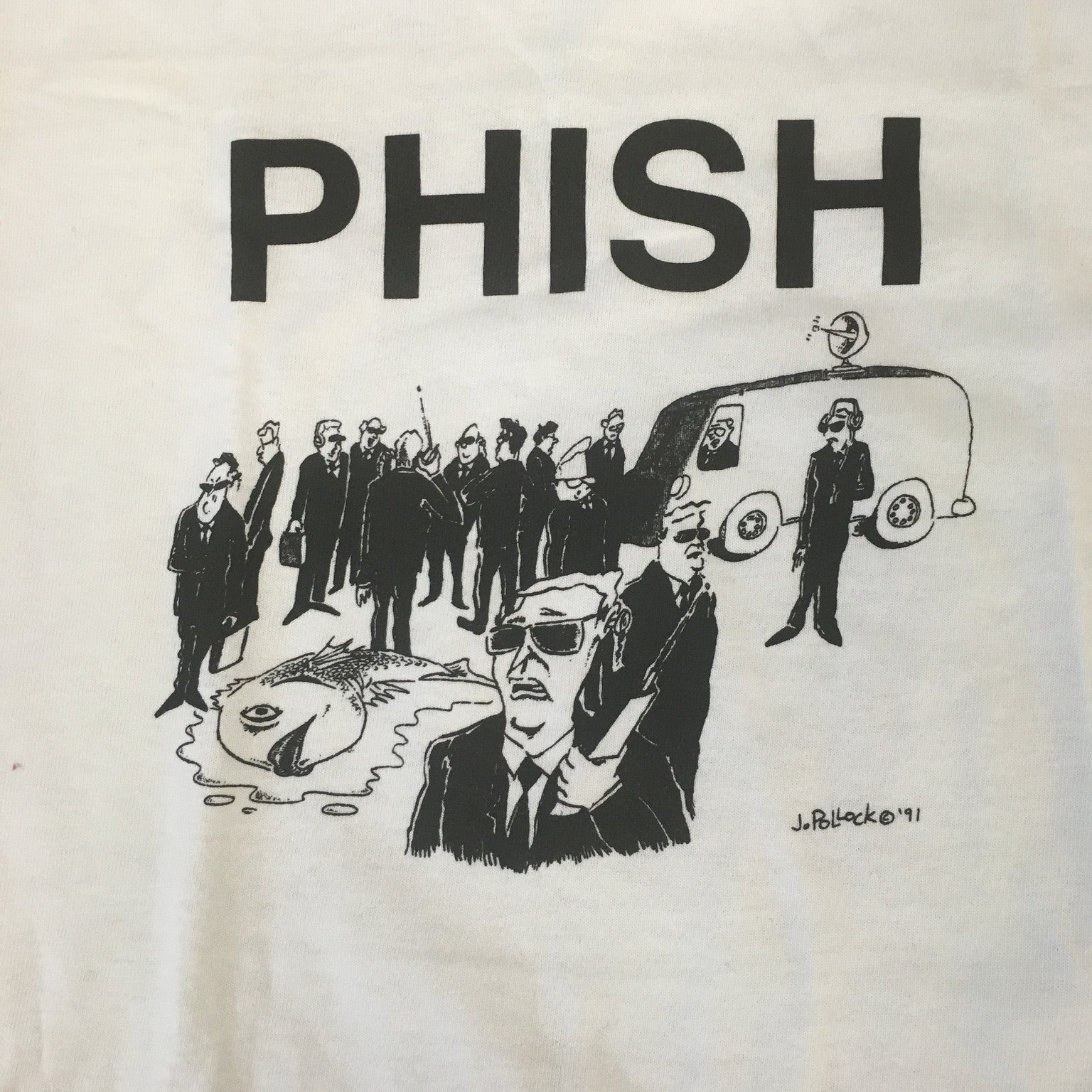 T-Shirt: White CIA Phish Fall '98 tour - L