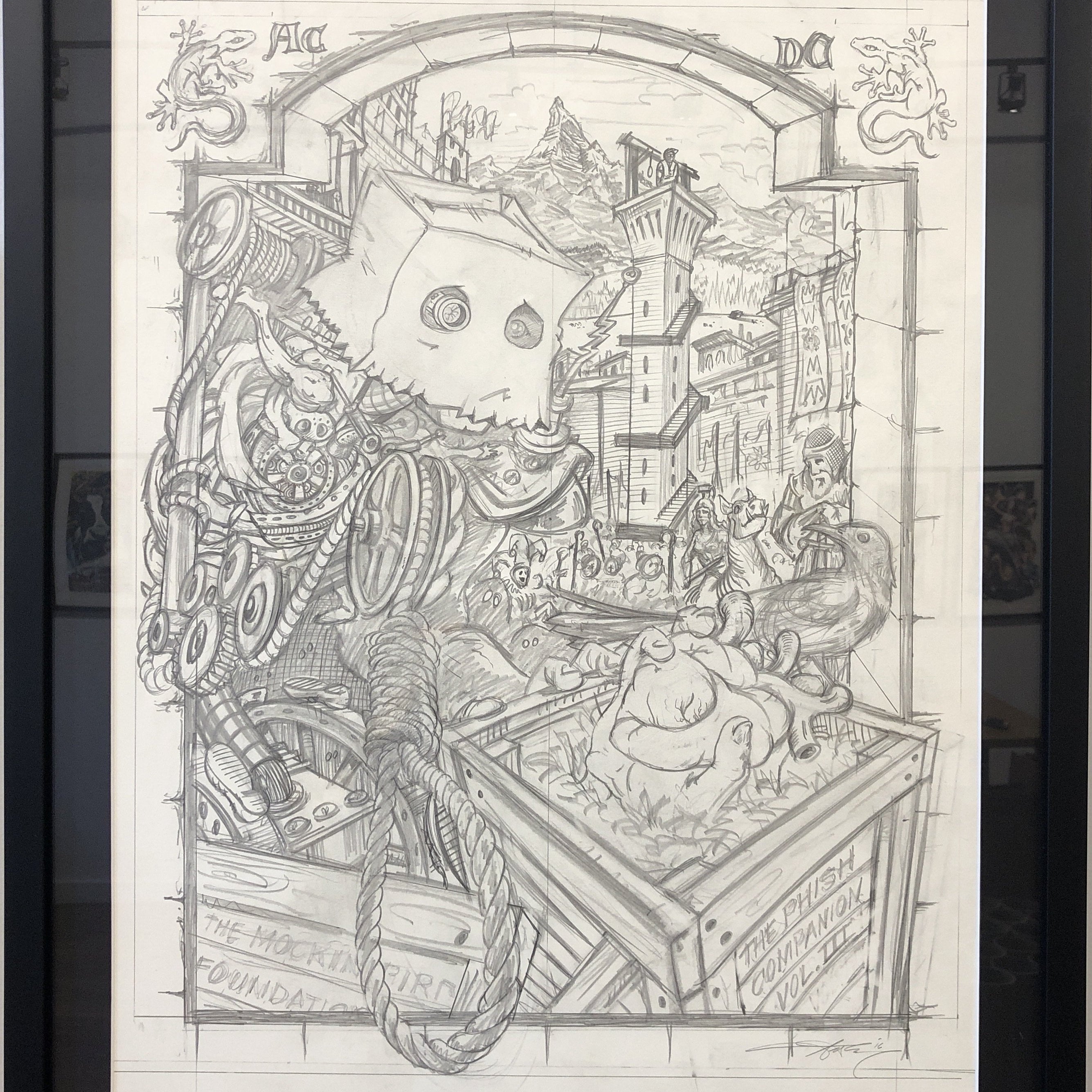 AJ Masthay "No Future at All (ACDC Bag)" - Framed
