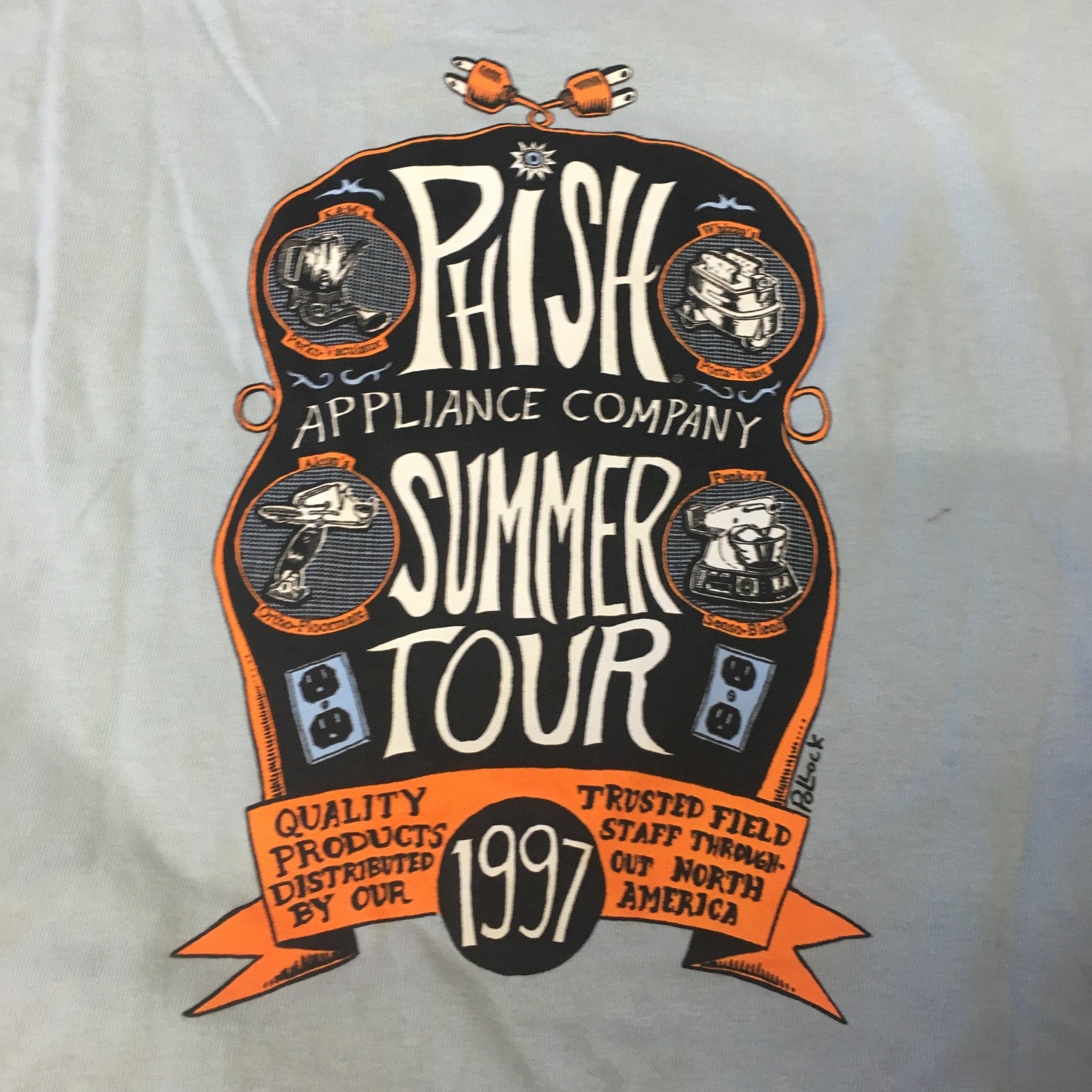 T-Shirt: Light Blue Appliance company Phish Summer '97 - L