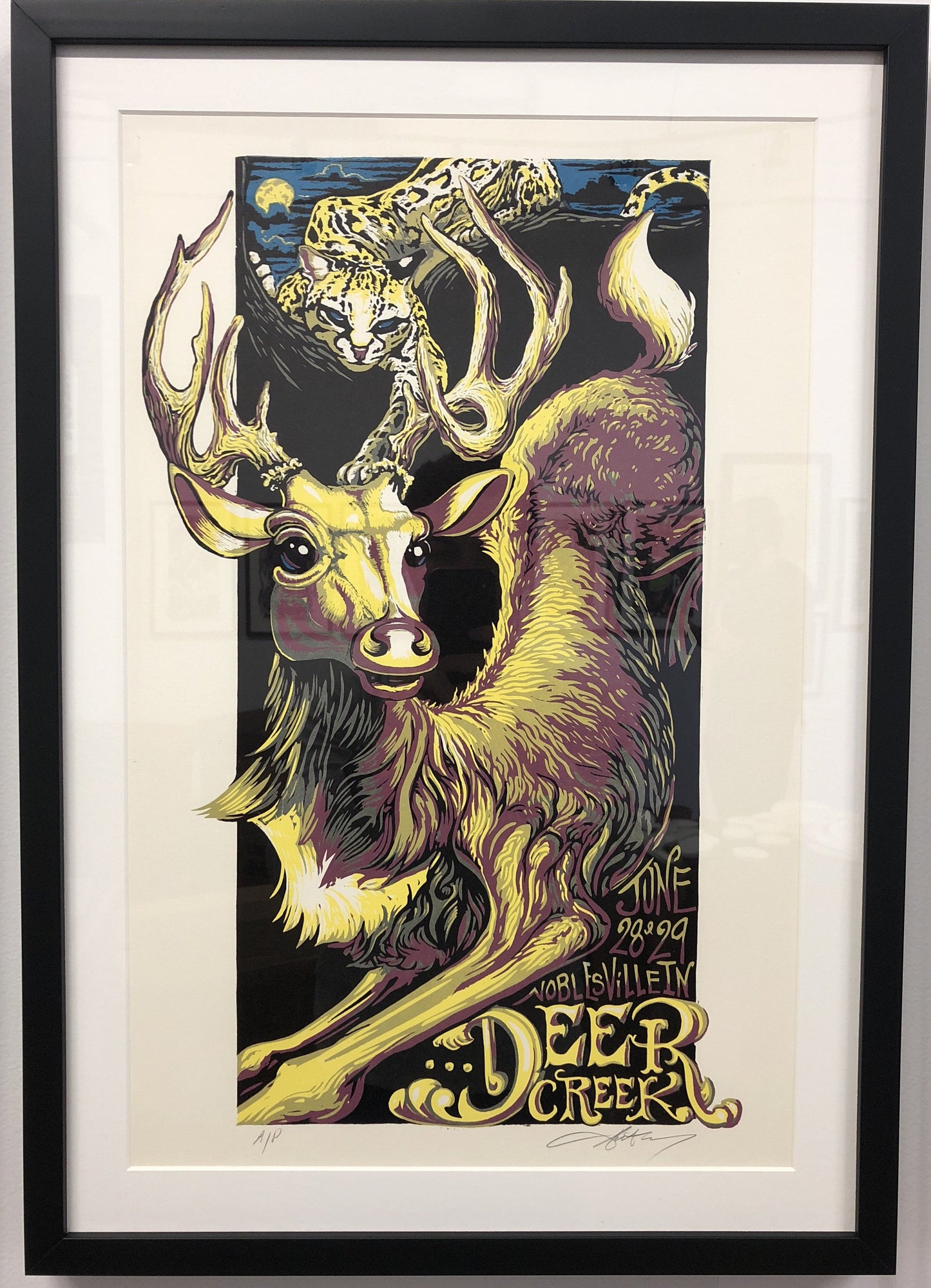 AJ Masthay "Deer Creek - Ocelot" - Framed