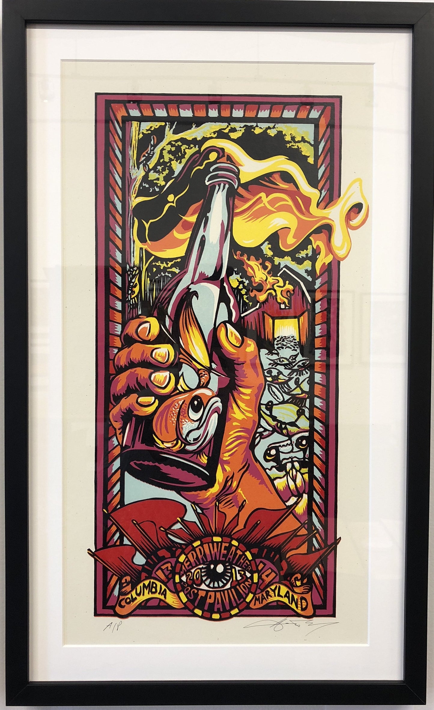 AJ Masthay "Merriweather Molotov Cocktail" - Framed