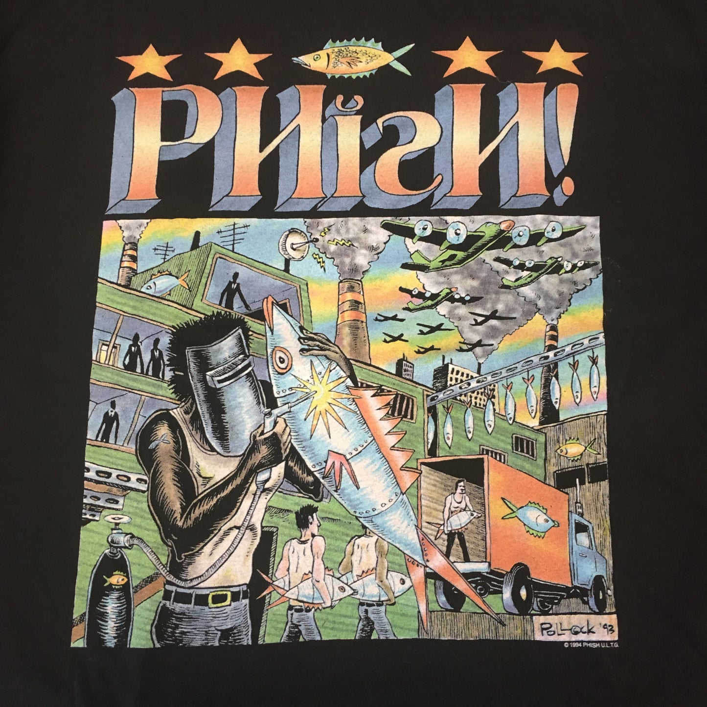 T-Shirt: Black '93 Phish Factory - XL
