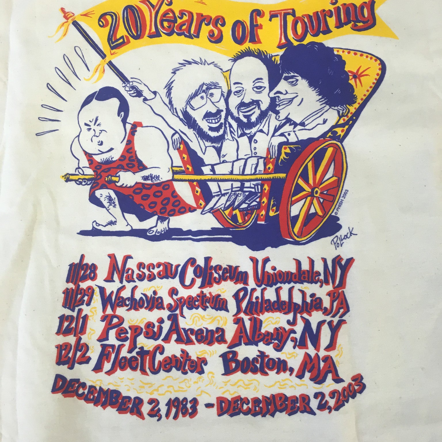 T-Shirt: Off-White Phish '03 20 Years of Touring (rainbow logo front)