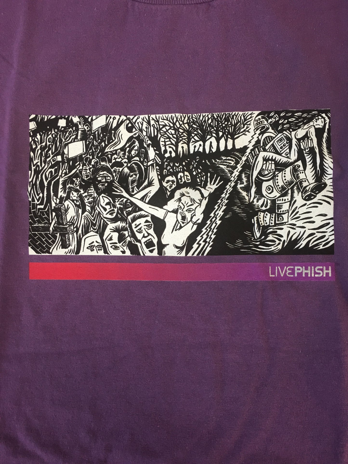 T-Shirt: Purple Live Phish (screaming lady) - XL