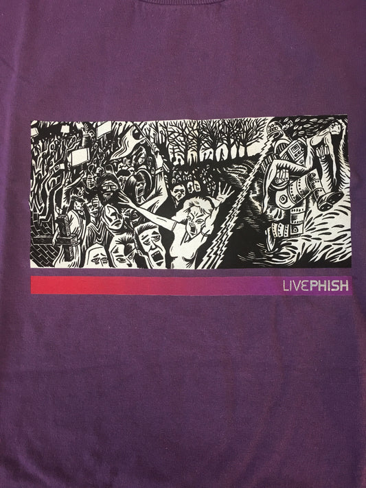 T-Shirt: Purple Live Phish (screaming lady) - XL