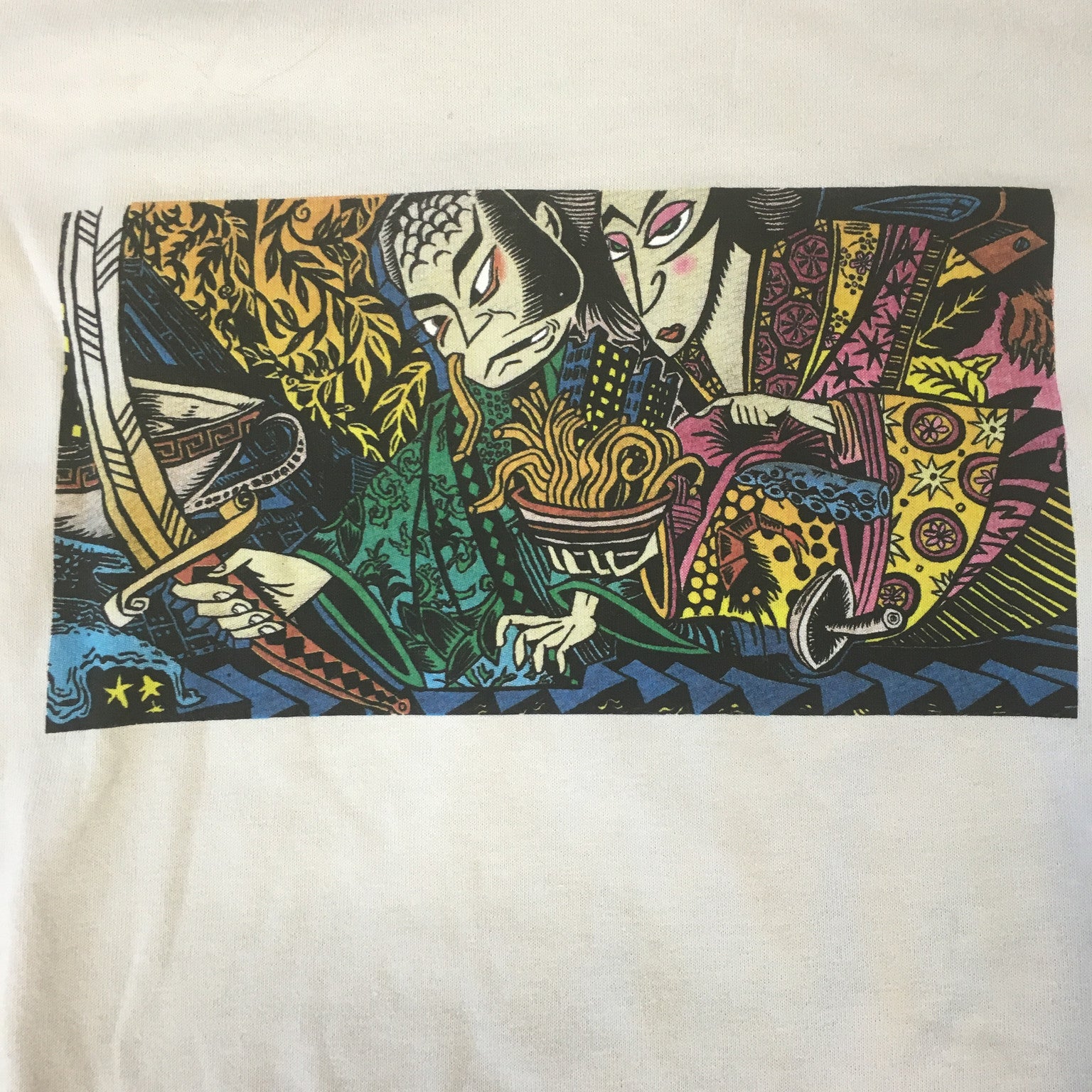 T-Shirt: Light Tan Live Phish (kabuki spaghetti) - L