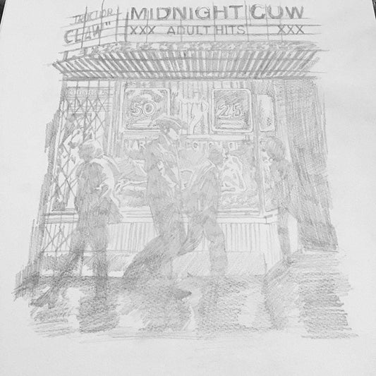 Raid71 "Sketch-Midnight Cowboy #1" Framed
