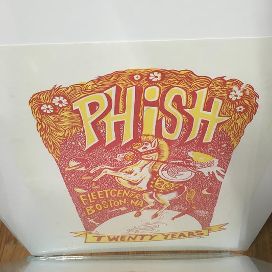 Phish Boston '03 20th Anniversary Red & Yellow Test Print