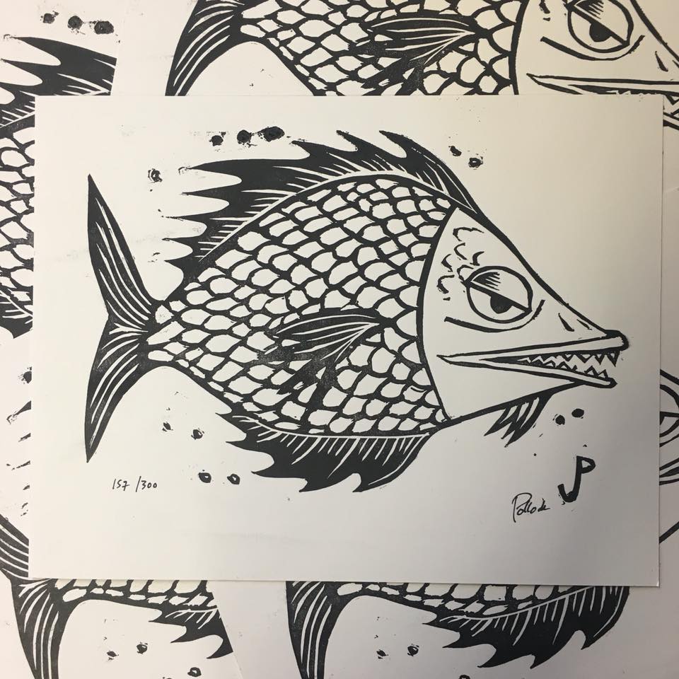 Jim Pollock "Fish (White Colorway)"