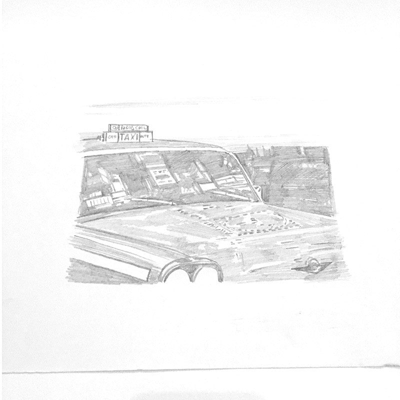 Raid71 "Sketch-Taxi Driver #1" Framed