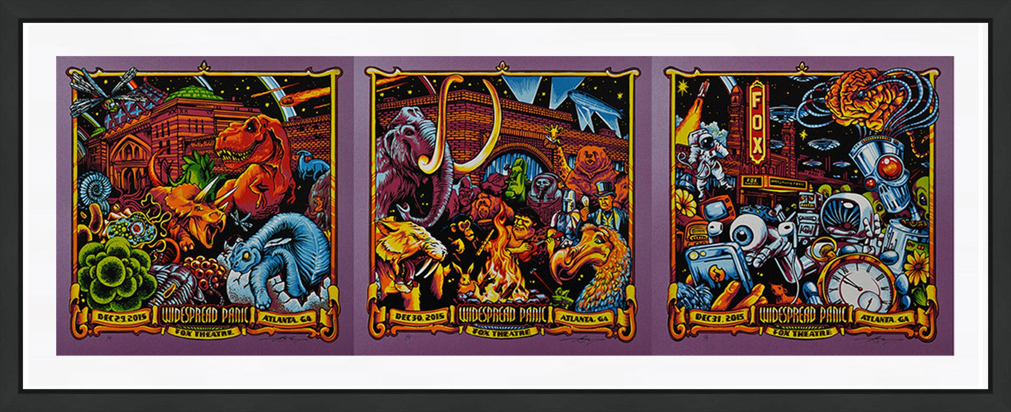 AJ Masthay "Widespread Panic - NYE Triptych" Purple Pearl