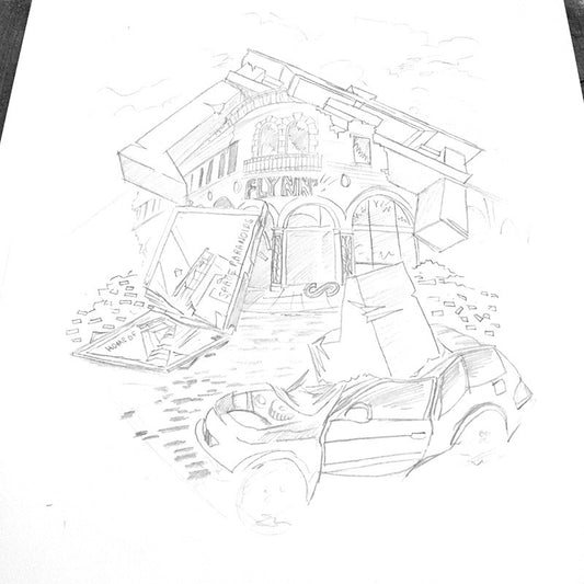 Raid71 "Sketch -Tron #1" Framed