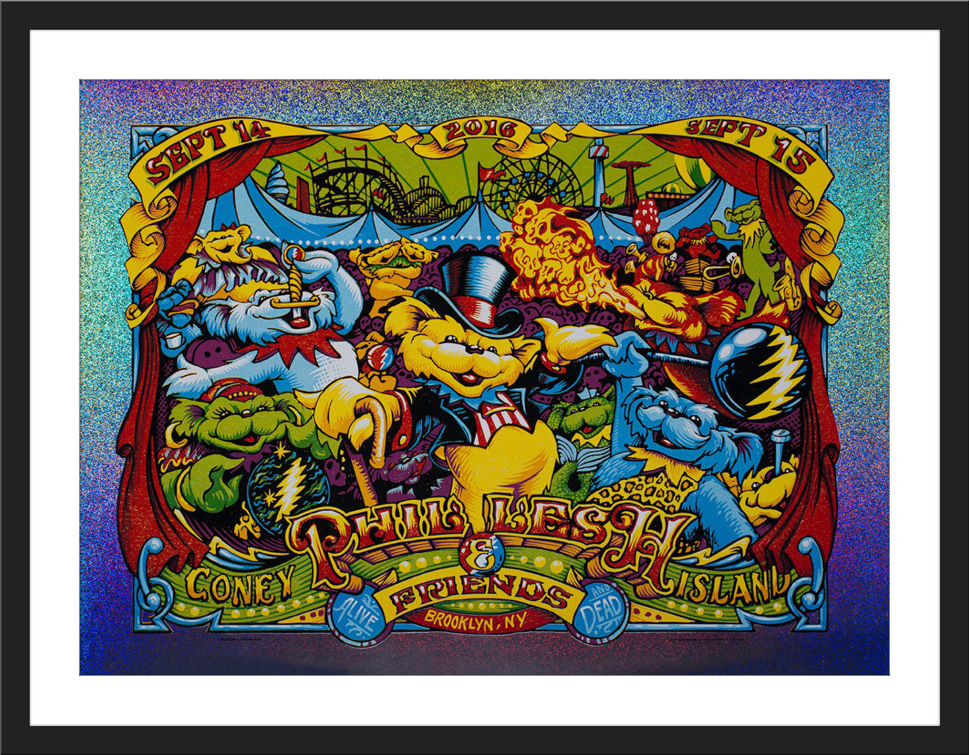 AJ Masthay "Phil & Friends - Coney Island" Sparkle Foil