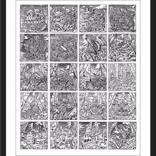 David Welker "Sentient Factory" Line Art