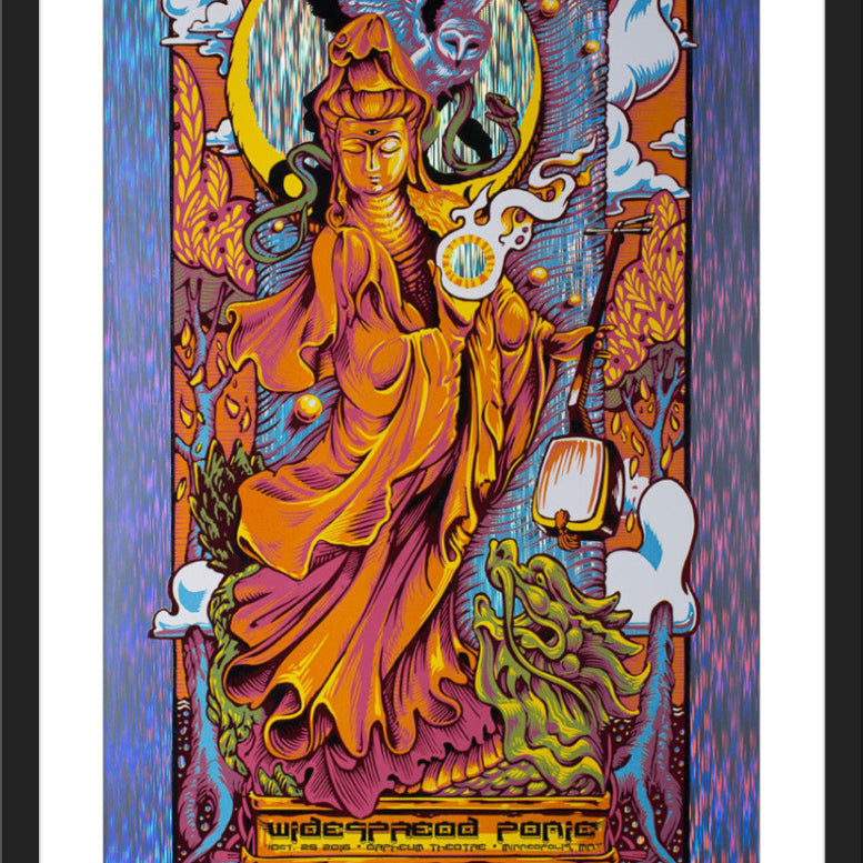 AJ Masthay "Widespread Panic - Minneapolis" Rain Foil (Slightly Imperfect)