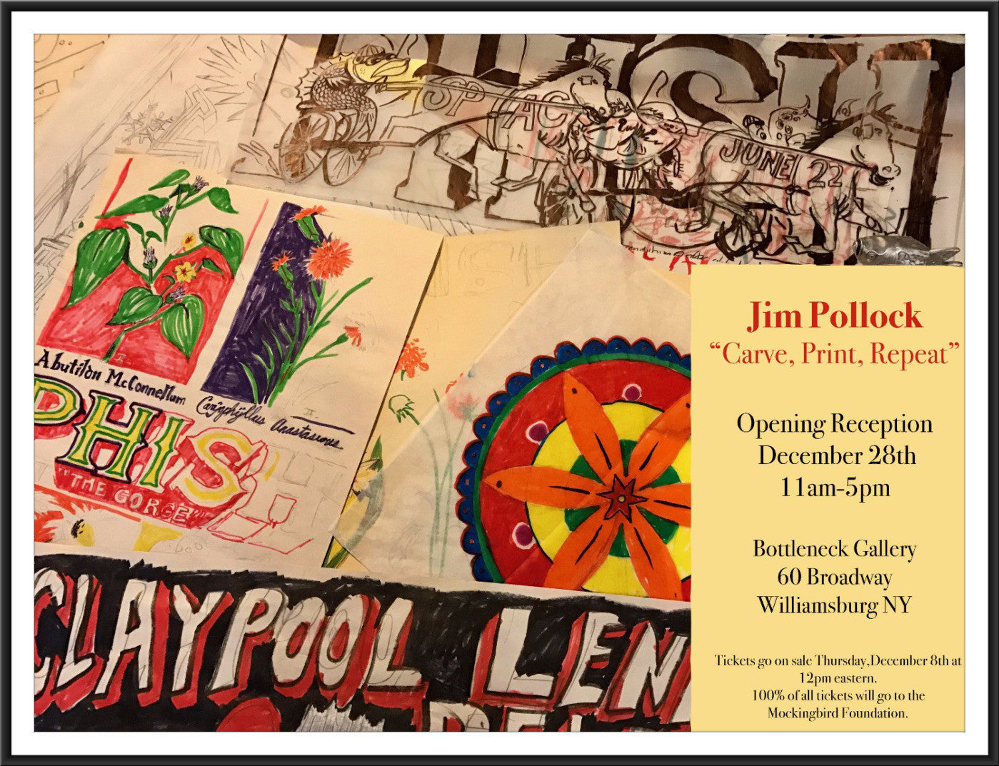 Jim Pollock "Carve, Print, Repeat" Opening Day Ticket