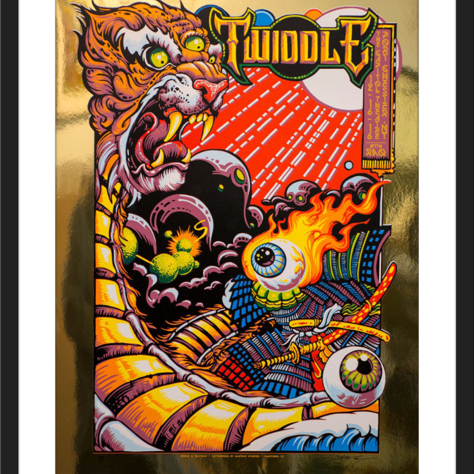AJ Masthay "Twiddle - December 16th, 2016" Gold Mirror Foil