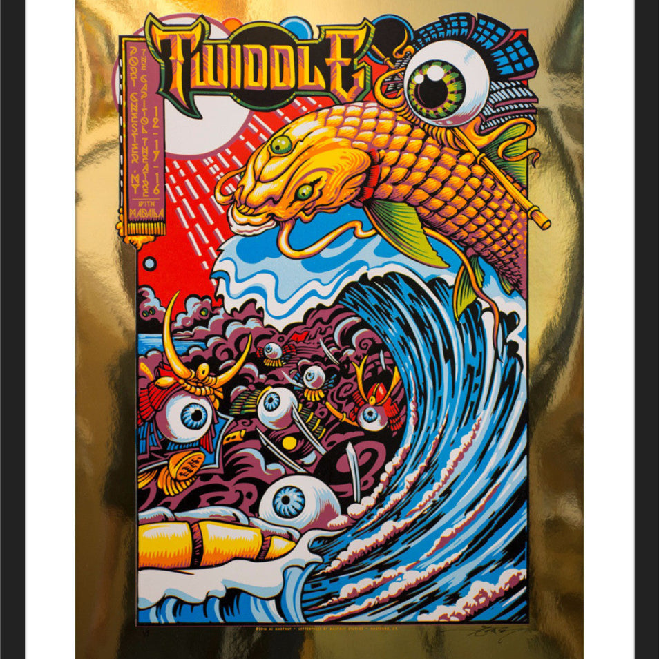AJ Masthay "Twiddle - December 17th, 2016" Gold Mirror Foil