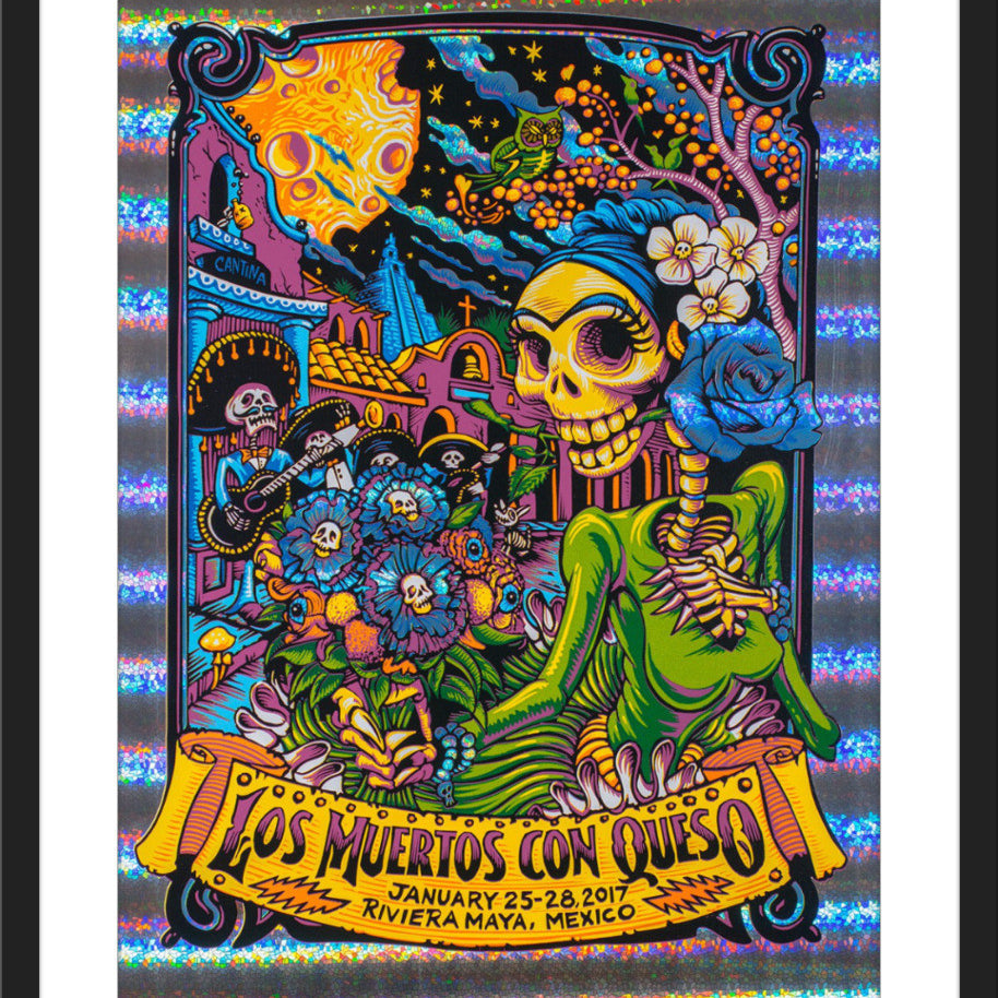AJ Masthay "Los Muertos con Queso" Stained Glass Foil