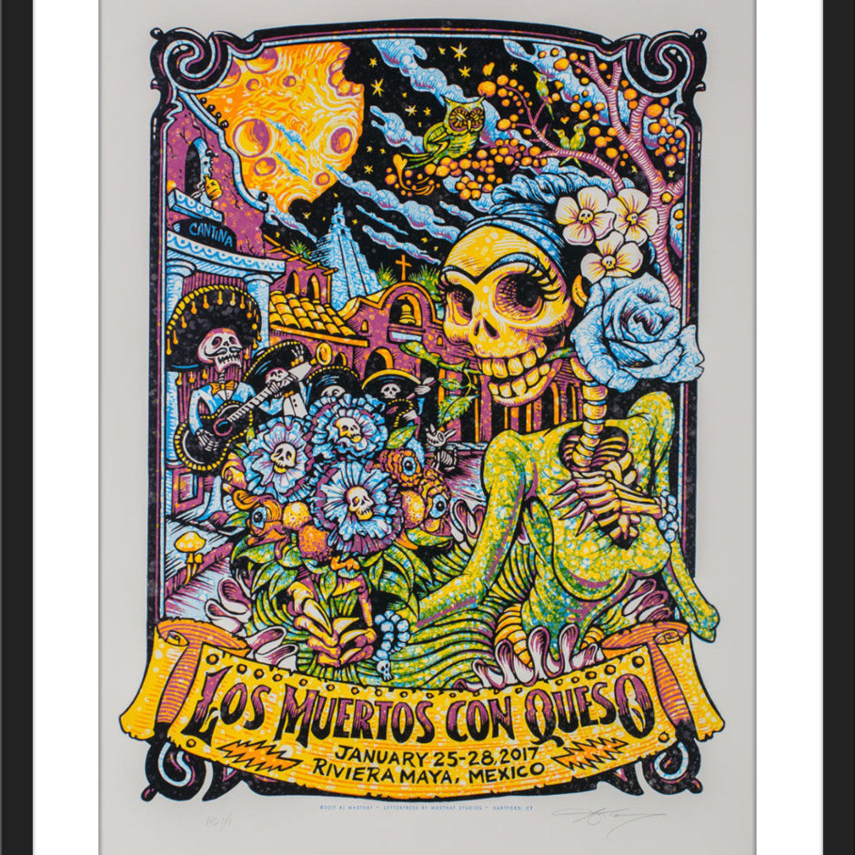 AJ Masthay "Los Muertos con Queso" Watercolor