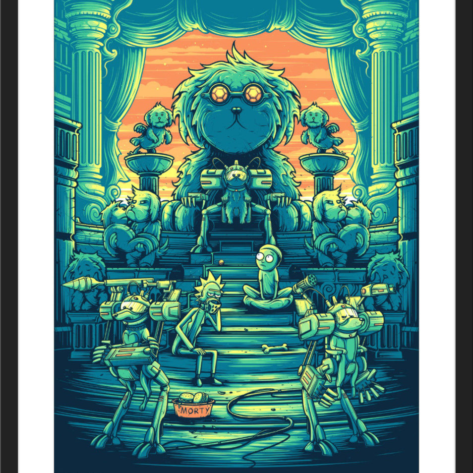 Dan Mumford "You shall now call me Snowball, because my fur is pretty and white" Orange Sky Variant