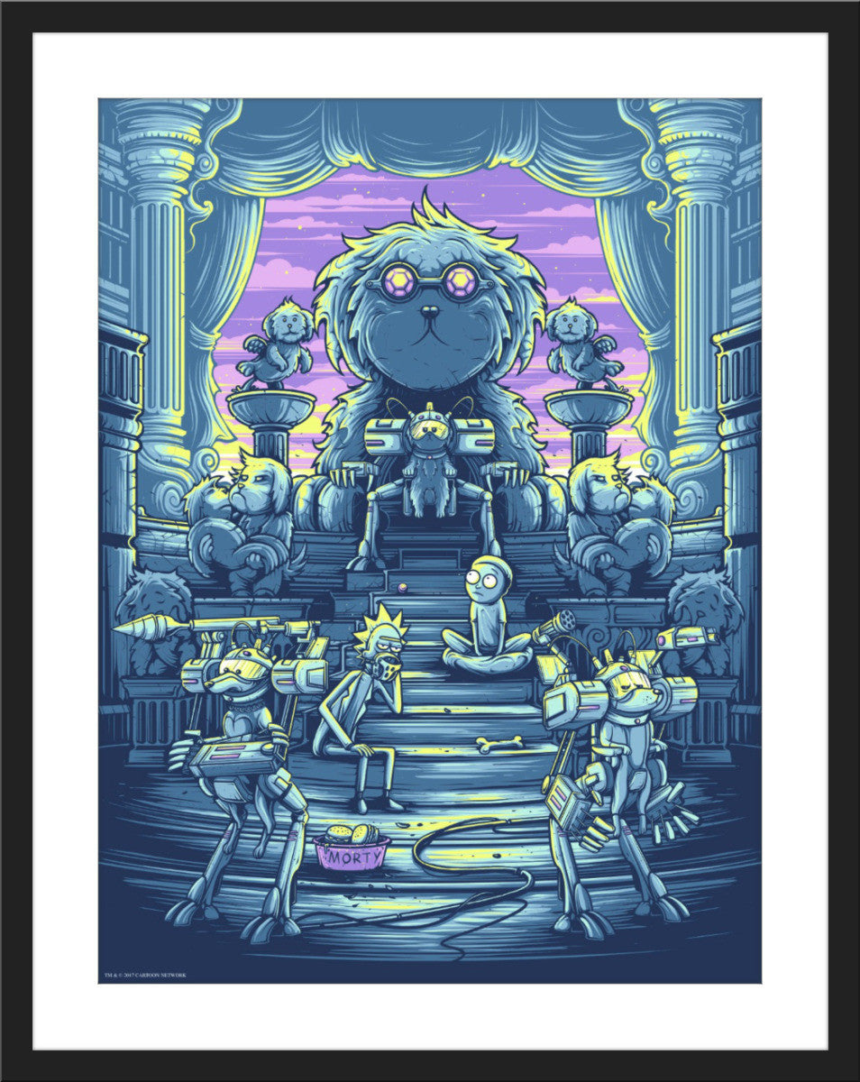 Dan Mumford "You shall now call me Snowball, because my fur is pretty and white" Purple Sky Variant