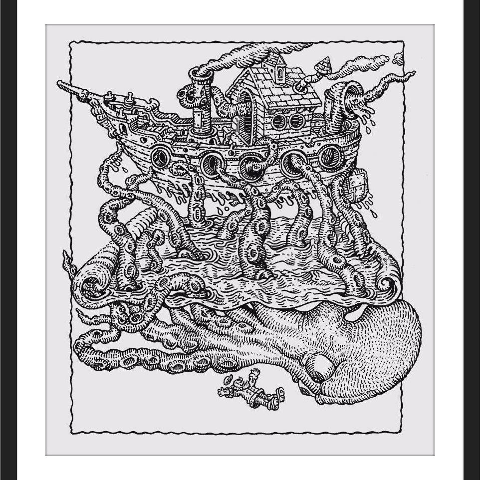 David Welker "The Captain's Demise" Letterpress