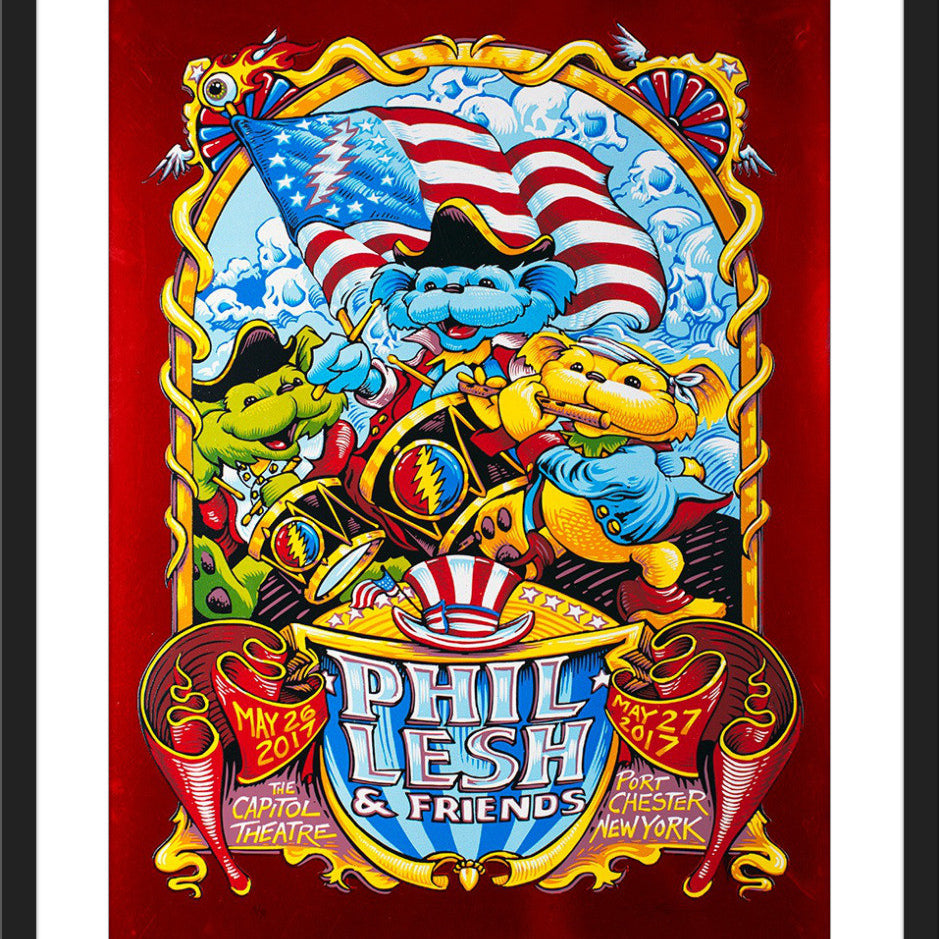 AJ Masthay "Phil Lesh Memorial Day" Red Mirror Foil