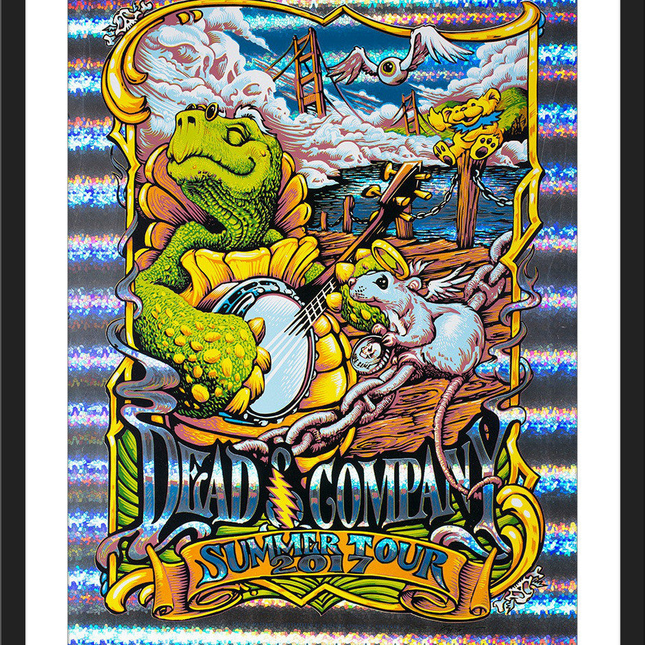 AJ Masthay "Dead & Co. - Wharf Rat" VIP - Stained Glass Holographic Foil