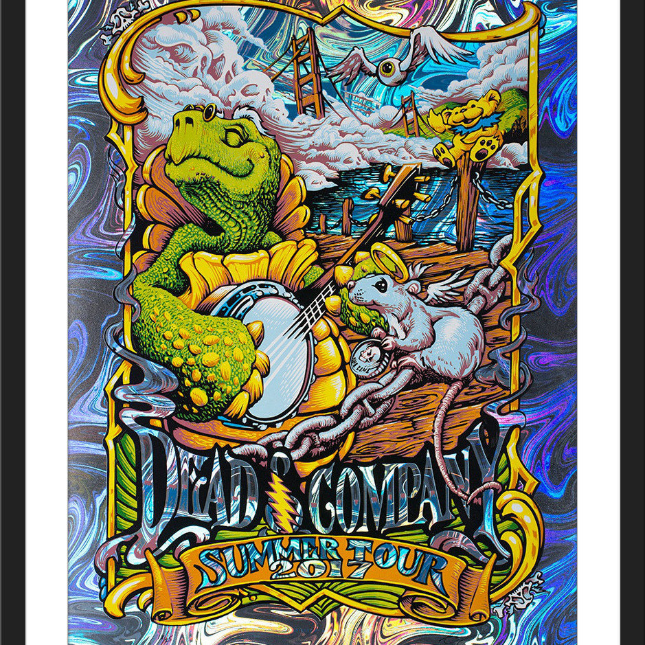 AJ Masthay "Dead & Co. - Wharf Rat" VIP - Oil Slick Holographic Foil