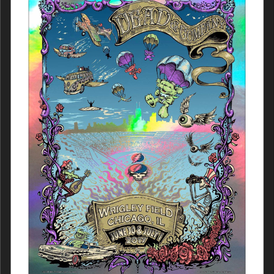 AJ Masthay "Dead & Co. - Wrigley Field" Collaboration Print