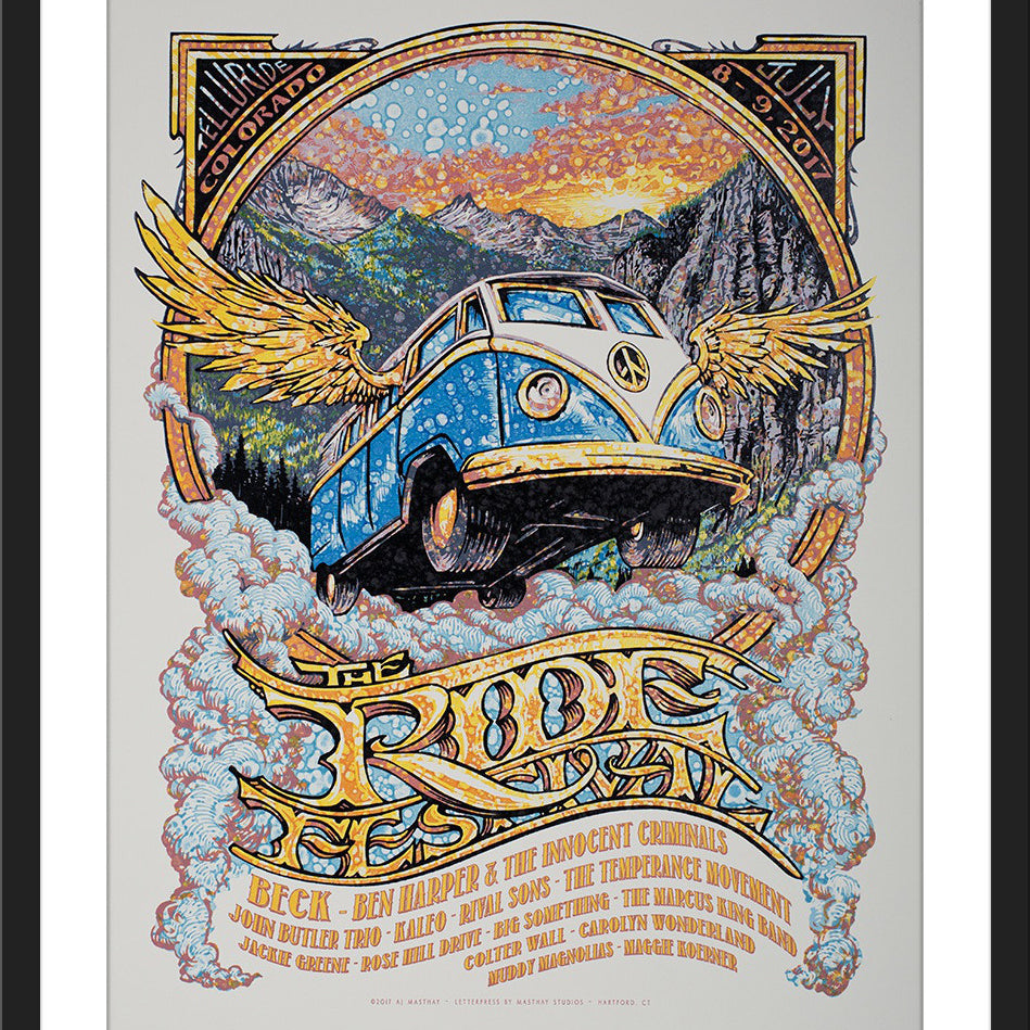 AJ Masthay "The Ride Festival (Beck)" Watercolor