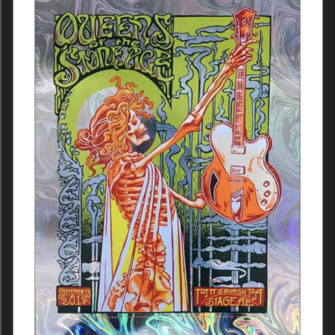 AJ Masthay "Queens of the Stone Age - Pittsburgh" Oil Slick Foil