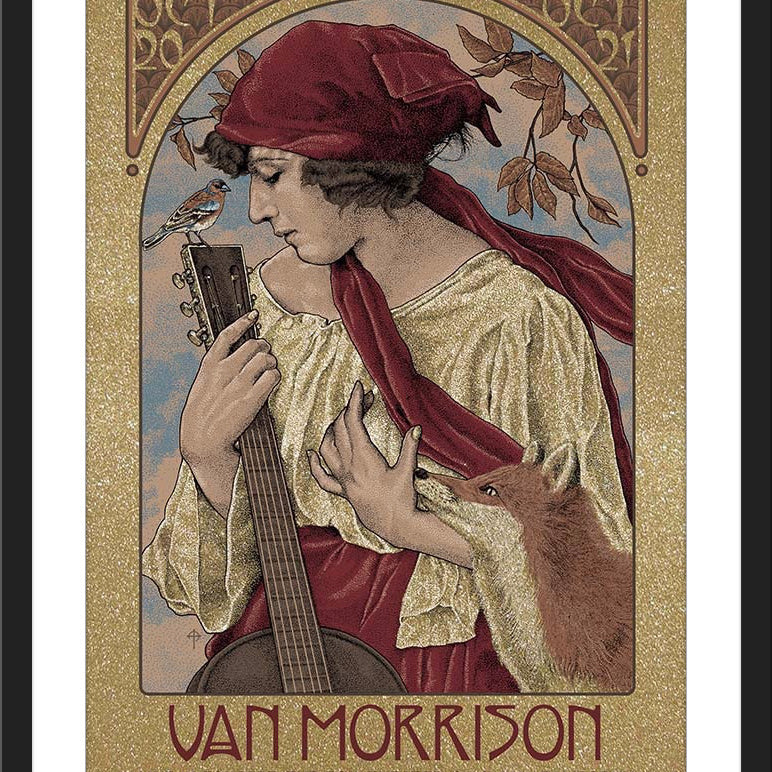 Timothy Pittides "Van Morrison - Oakland, CA" Metallic Gold Variant