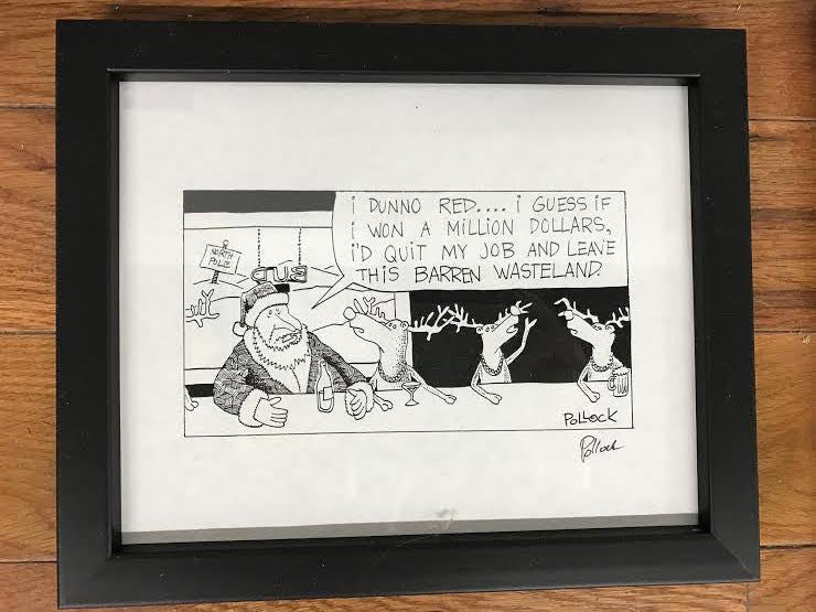 Santa & Reindeer In Bar Comic