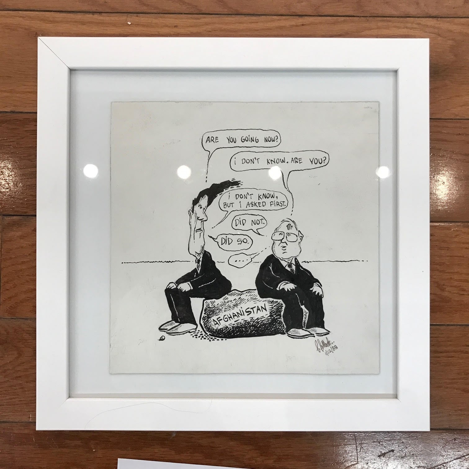 Jim Pollock "1988 Are You Going Now Afghanistan Reagan" OG pen
