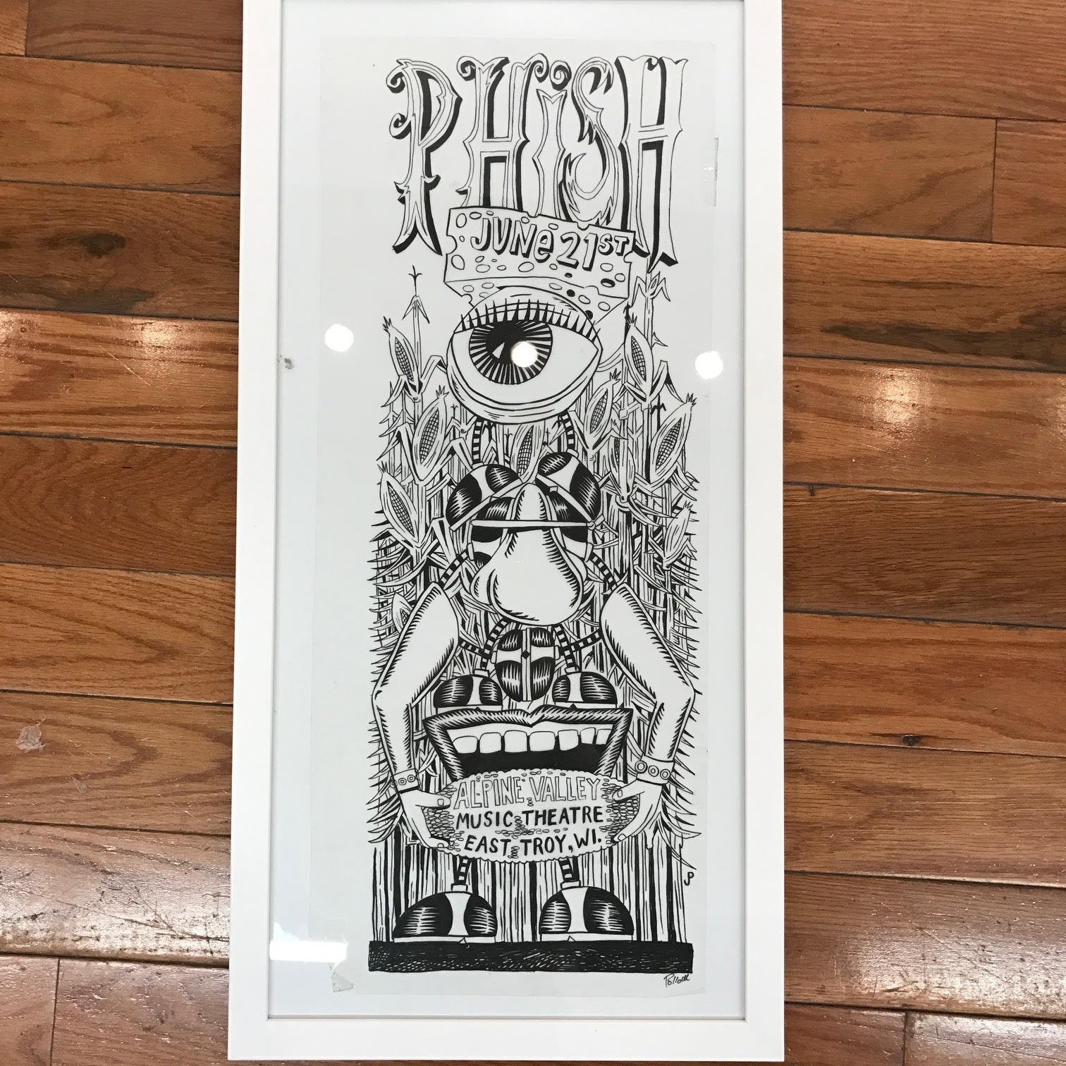 Jim Pollock "Phish Alpine '09 (6/20 & 6/21) OG ink on velem set"